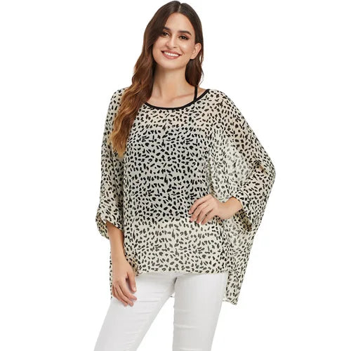 Batwing Boho Chiffon Blouse