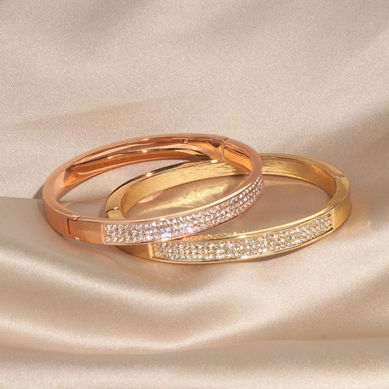 Crystal Cuff Bangle Bracelet