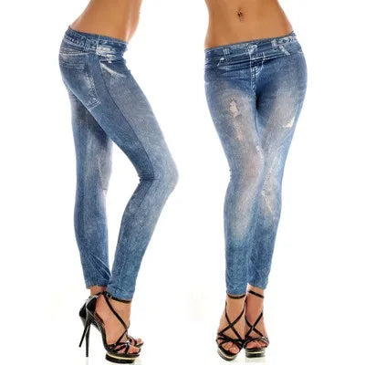 Stretch Denim Look Jeggings