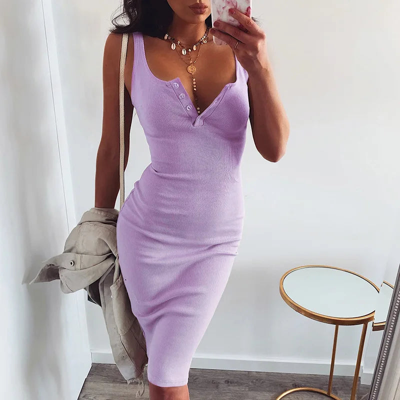 V-Neck Wrap Slip Dress