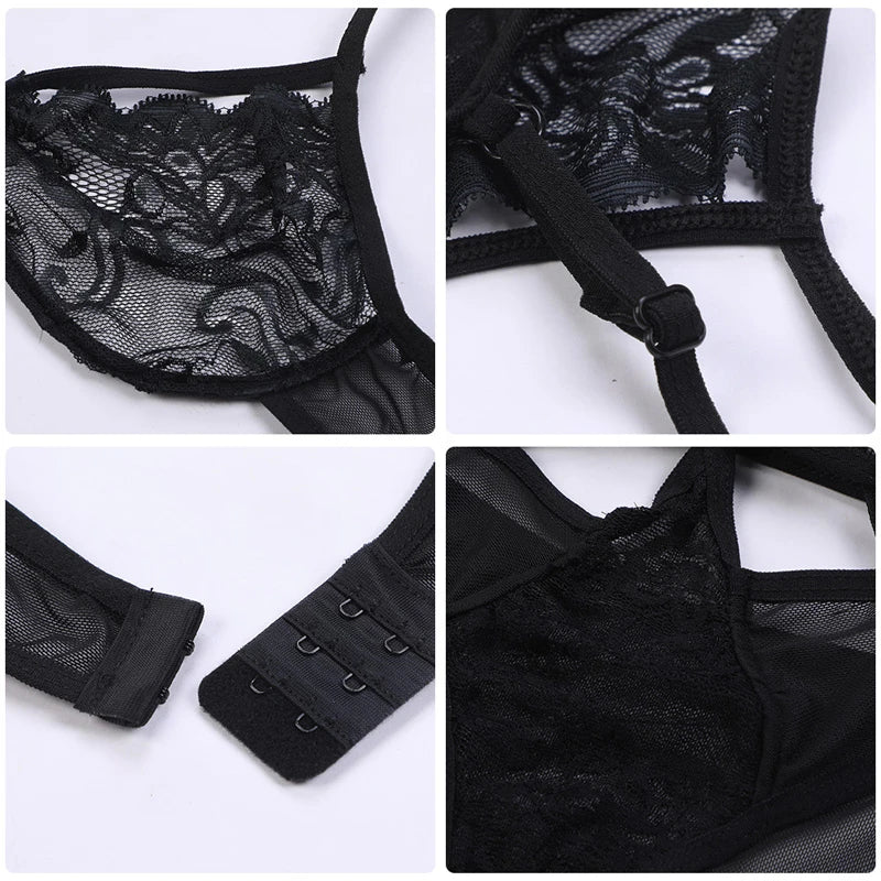 Lace Tie Bralette Set