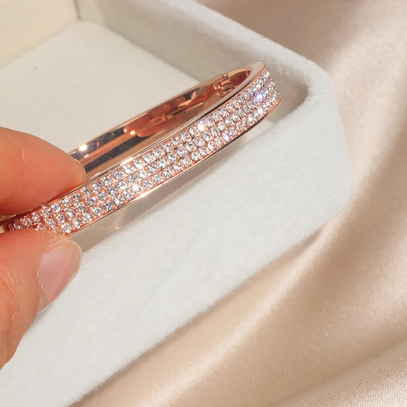 Crystal Cuff Bangle Bracelet