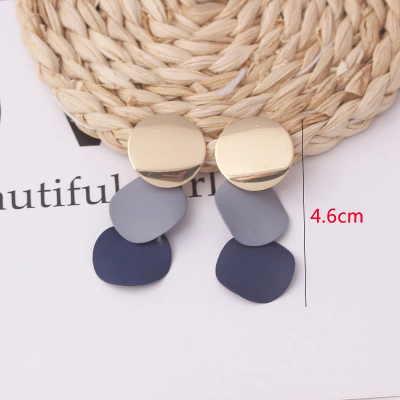 Blue Butterfly Drop Earrings