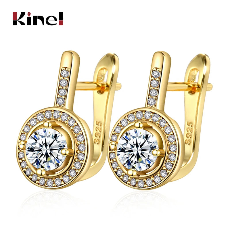Rose Gold Zircon Studs