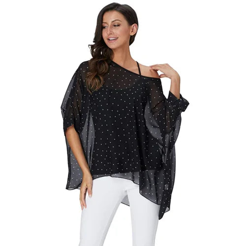 Batwing Boho Chiffon Blouse