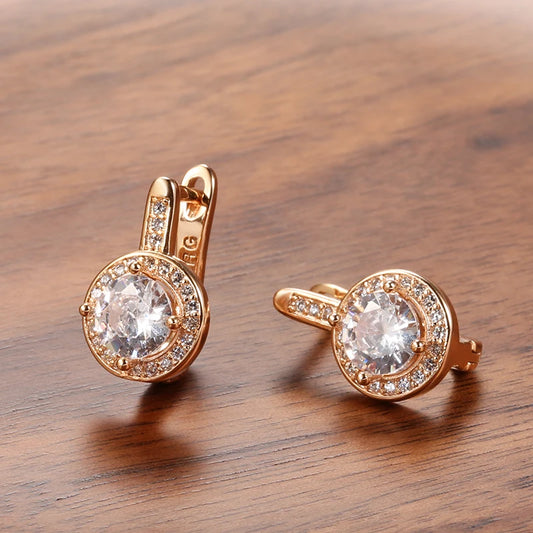 Rose Gold Zircon Studs