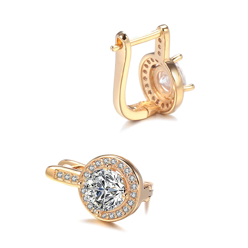 Rose Gold Zircon Studs