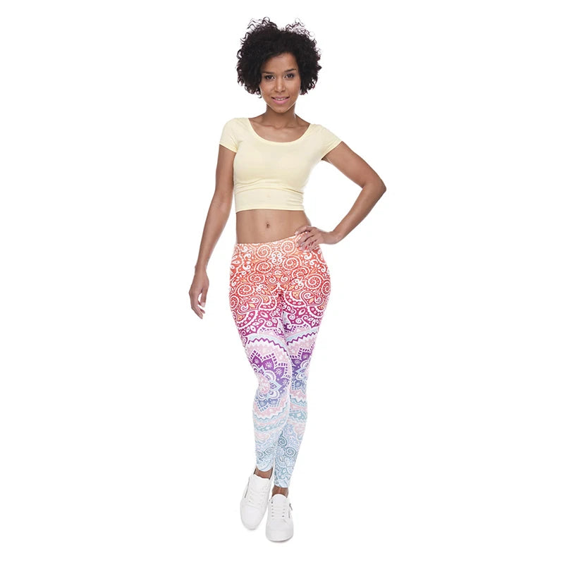 Aztec Ombre Stretch Leggings