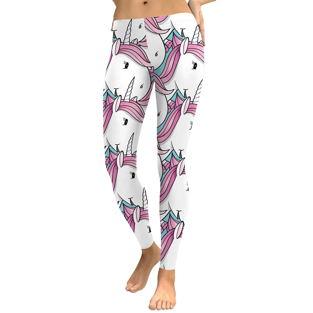 Unicorn Print Fitness Leggings