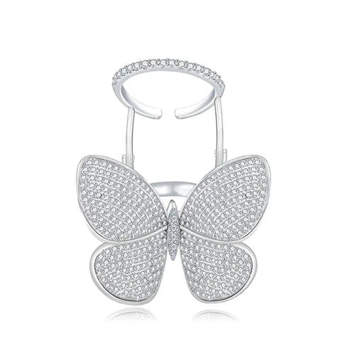 Movable Butterfly CZ Ring
