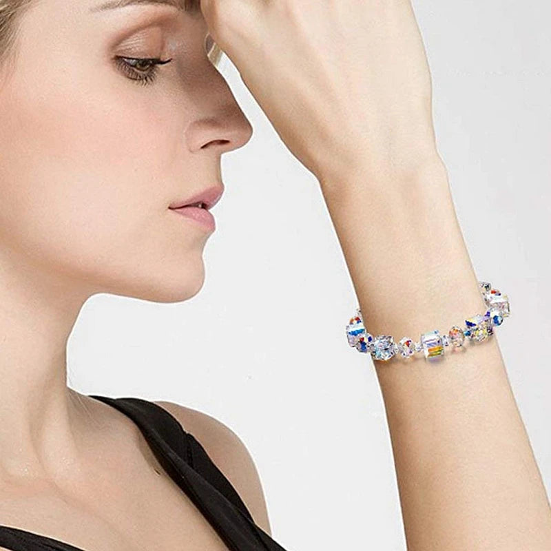 Flash Crystal Beaded Bracelet
