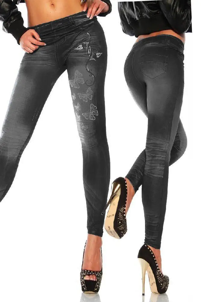 Stretch Denim Look Jeggings
