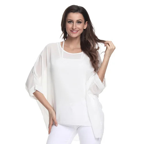 Batwing Boho Chiffon Blouse
