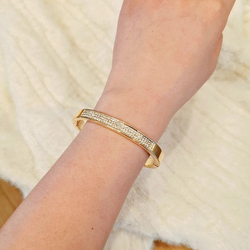 Crystal Cuff Bangle Bracelet