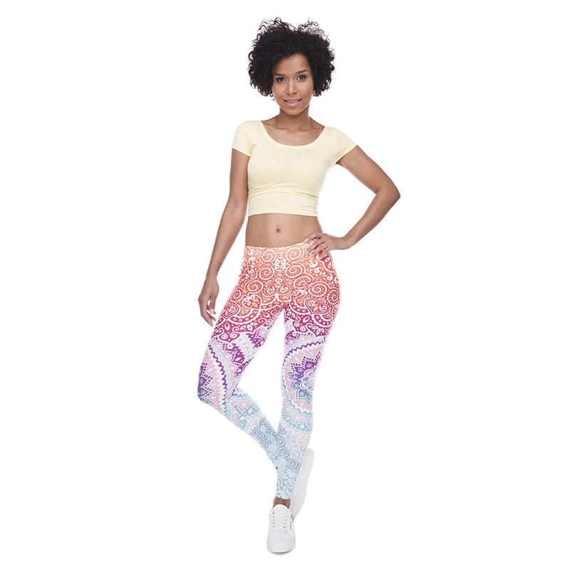 Aztec Ombre Stretch Leggings