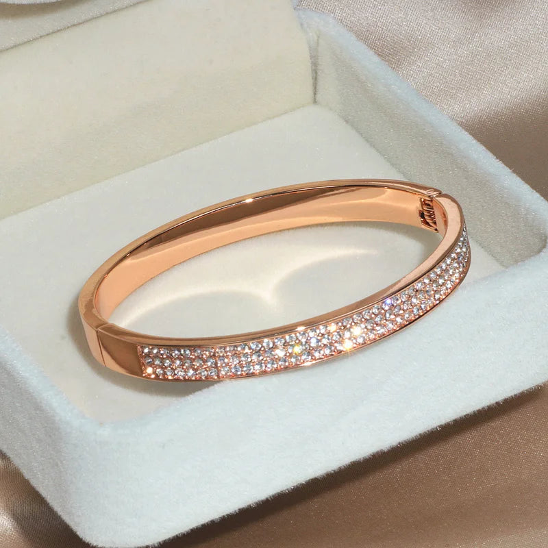 Crystal Cuff Bangle Bracelet