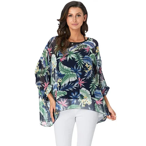 Batwing Boho Chiffon Blouse