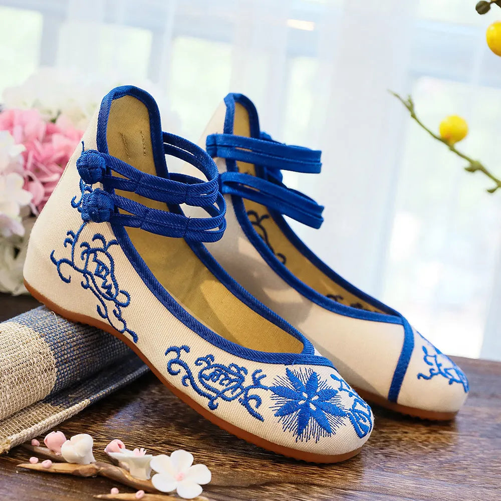 Sunflower Embroidered Canvas Flats