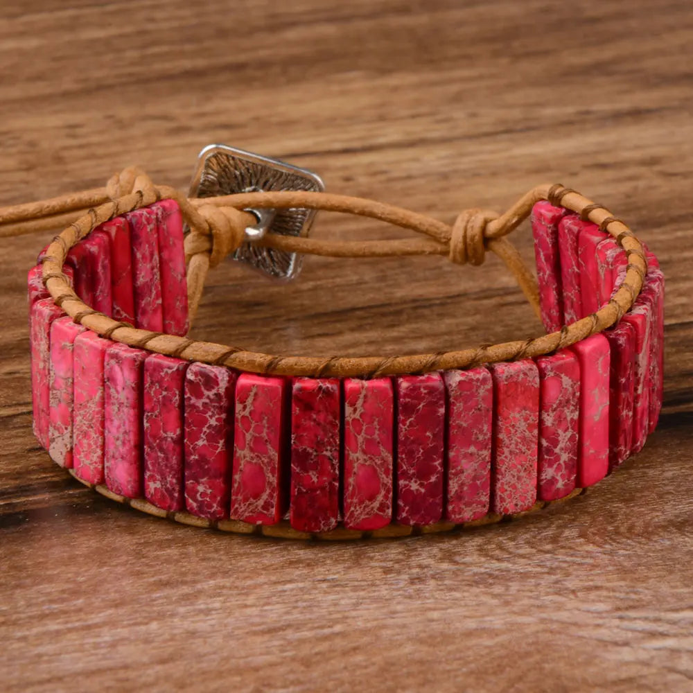 Natural Stone Wrap Bracelet