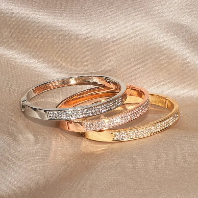 Crystal Cuff Bangle Bracelet