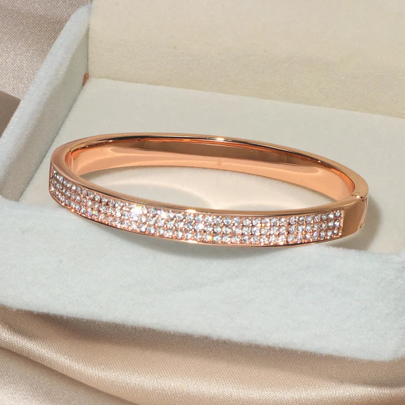 Crystal Cuff Bangle Bracelet