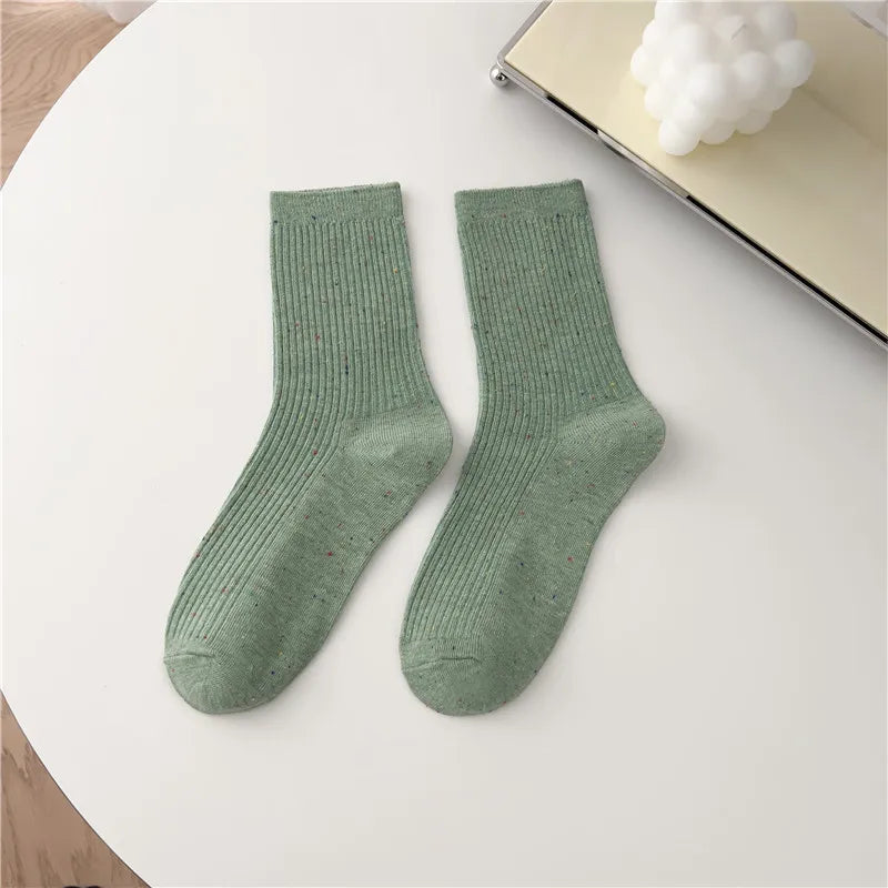 New Socks For Women Long Spring Breathable Casual Colorful Socks Female Japanese Fashion Girls Pile Socks Comfort Soft