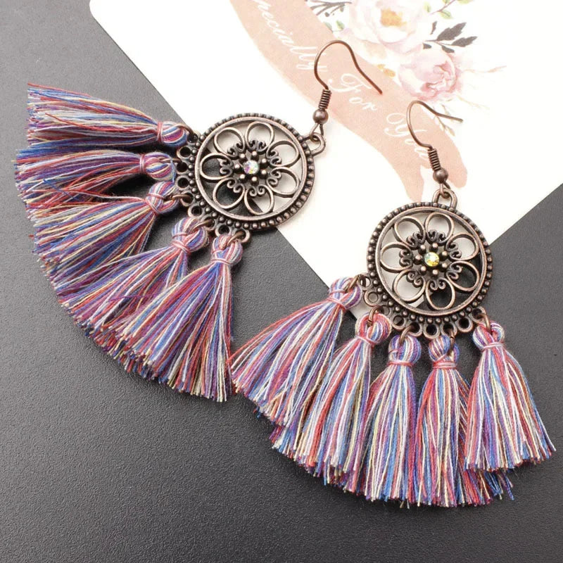 Bohemian Tassel Drop Earrings