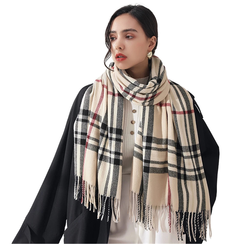 Classic Plaid Blanket Scarf