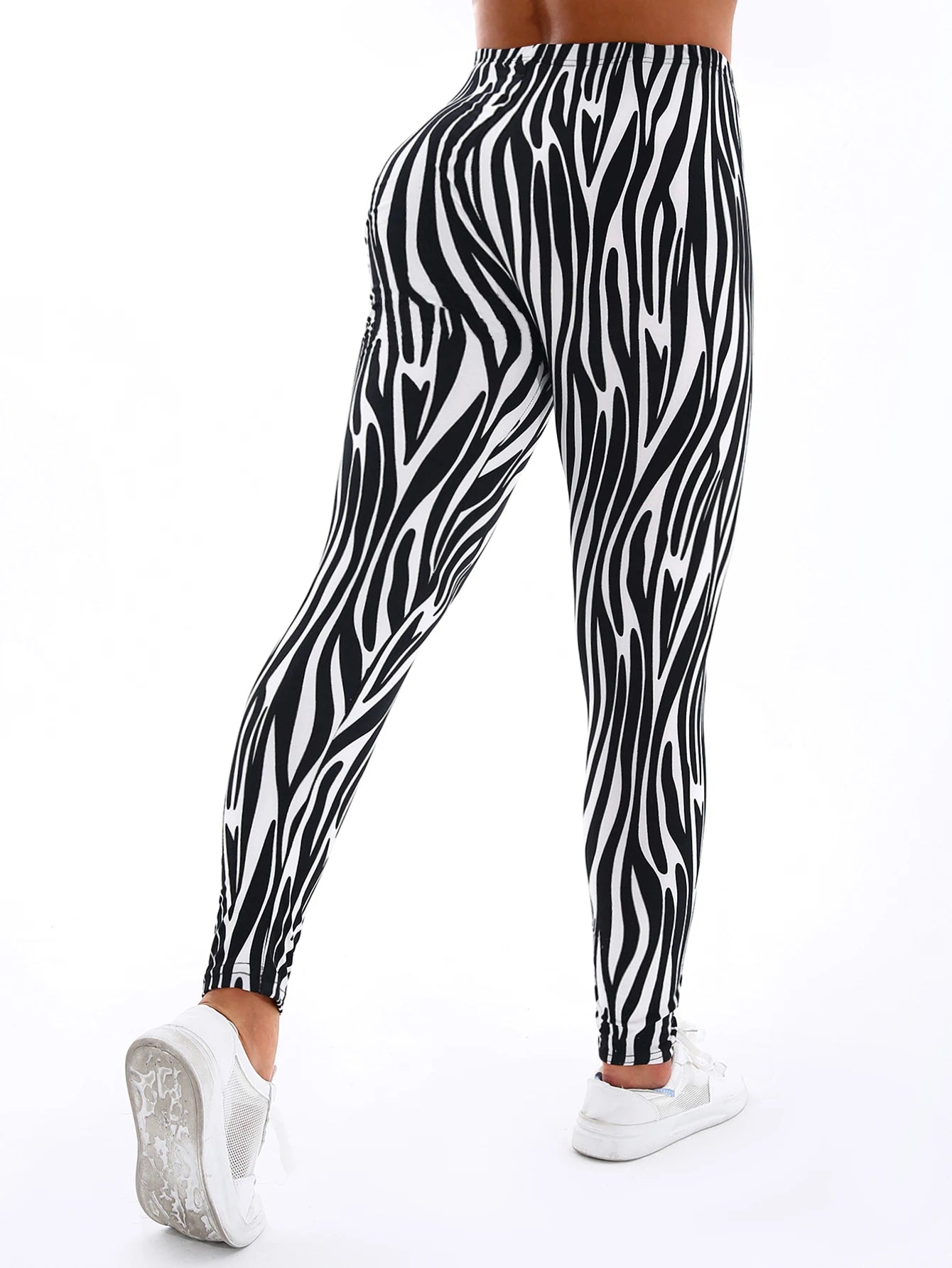 Irregular Striped Yoga Leggings