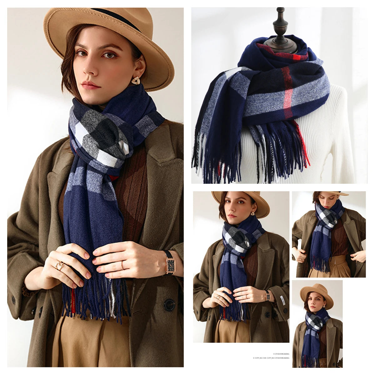 Classic Plaid Blanket Scarf