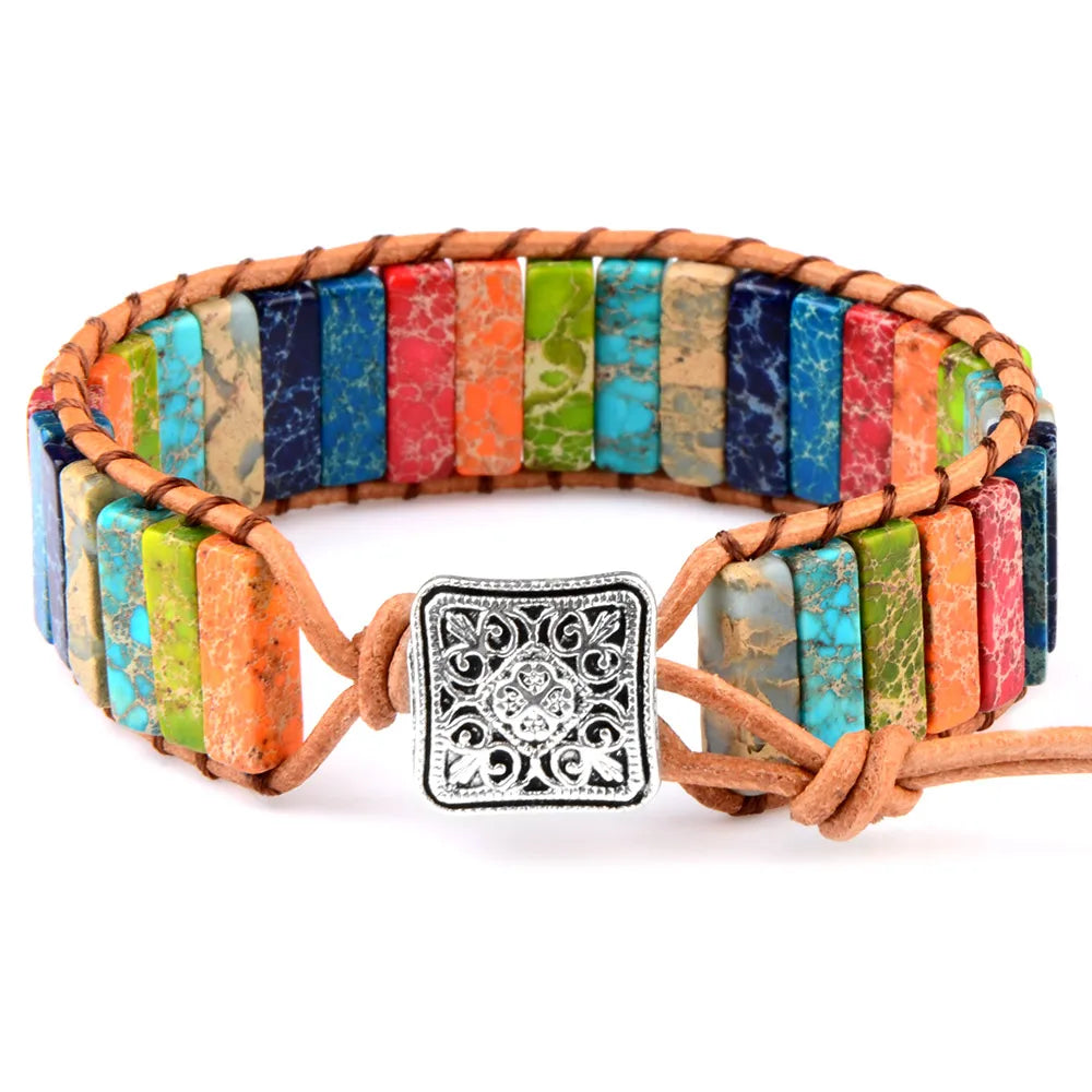 Natural Stone Wrap Bracelet