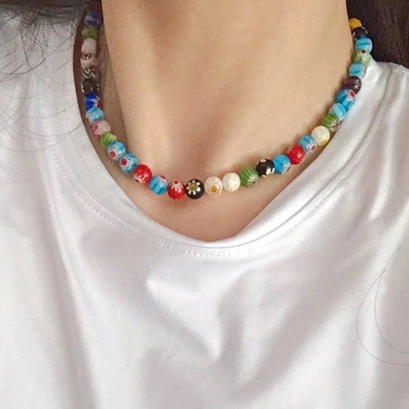Bohemian Glass Bead Necklace