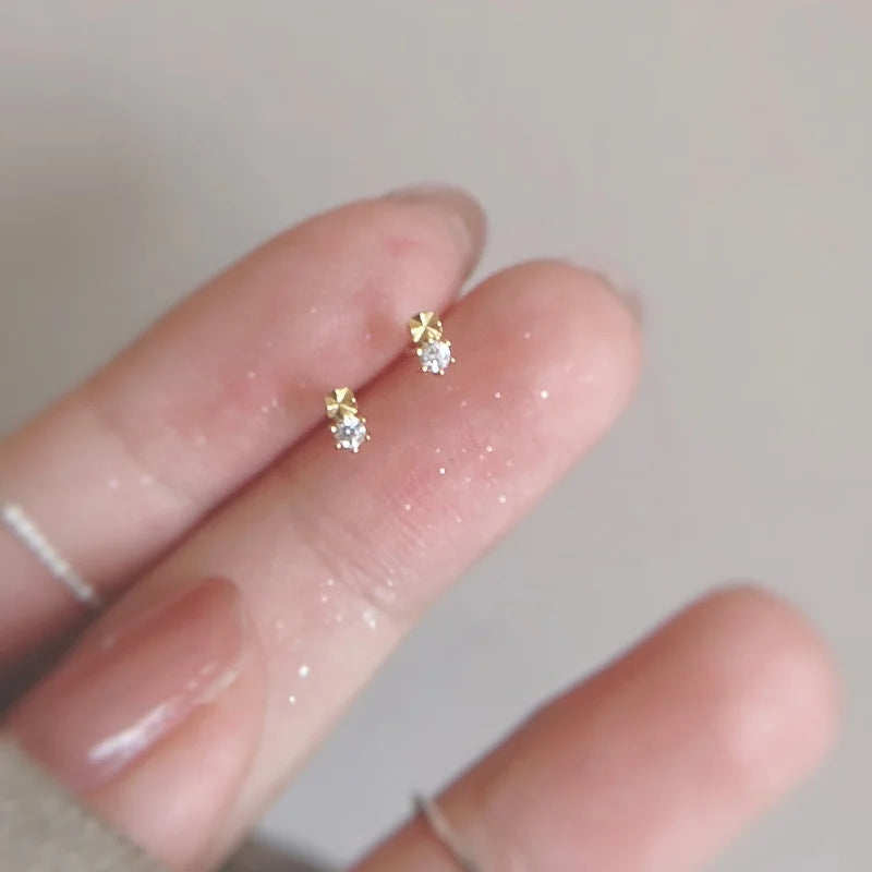 Gold Plated Zircon Studs