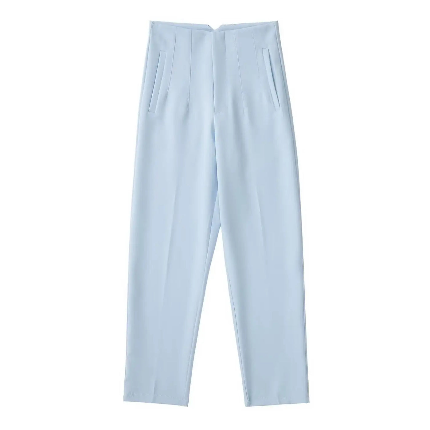 Front Zipper Straight Pants