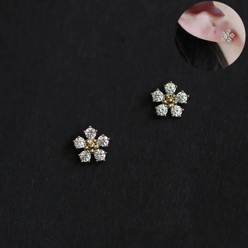Gold Plated Zircon Studs