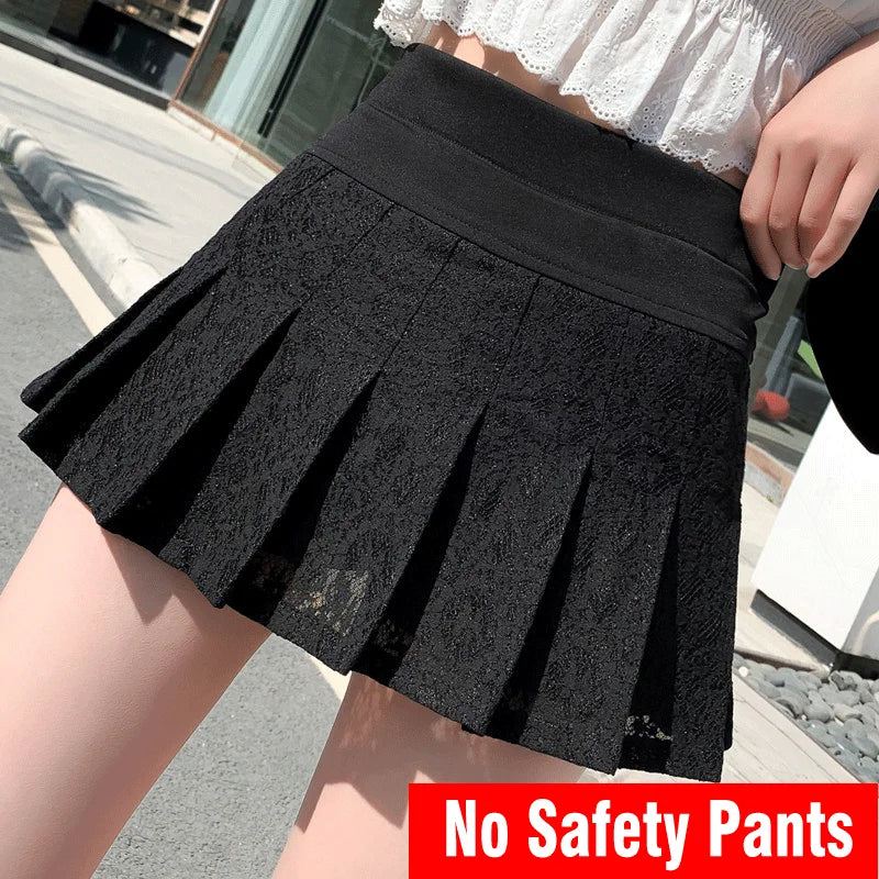 Lace High-Waist Mini Skirt