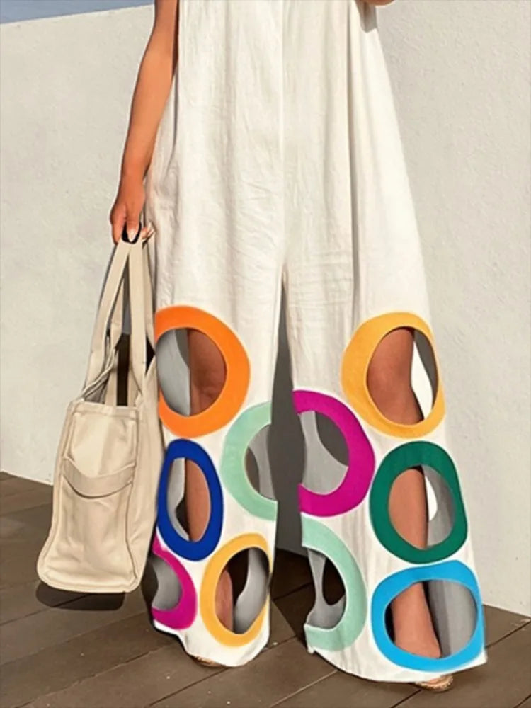 Rainbow Wide Leg Jumpsuit