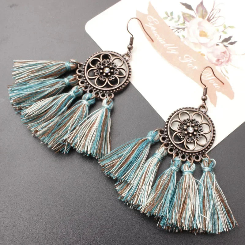 Bohemian Tassel Drop Earrings