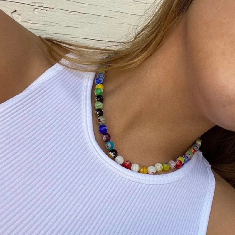 Bohemian Glass Bead Necklace