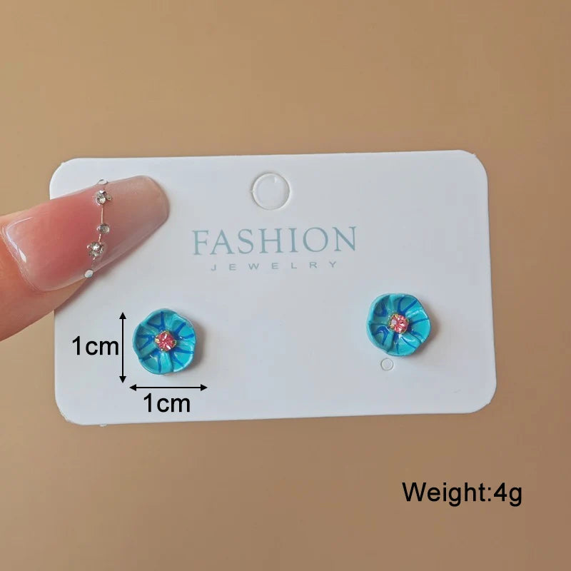 Blue Butterfly Drop Earrings