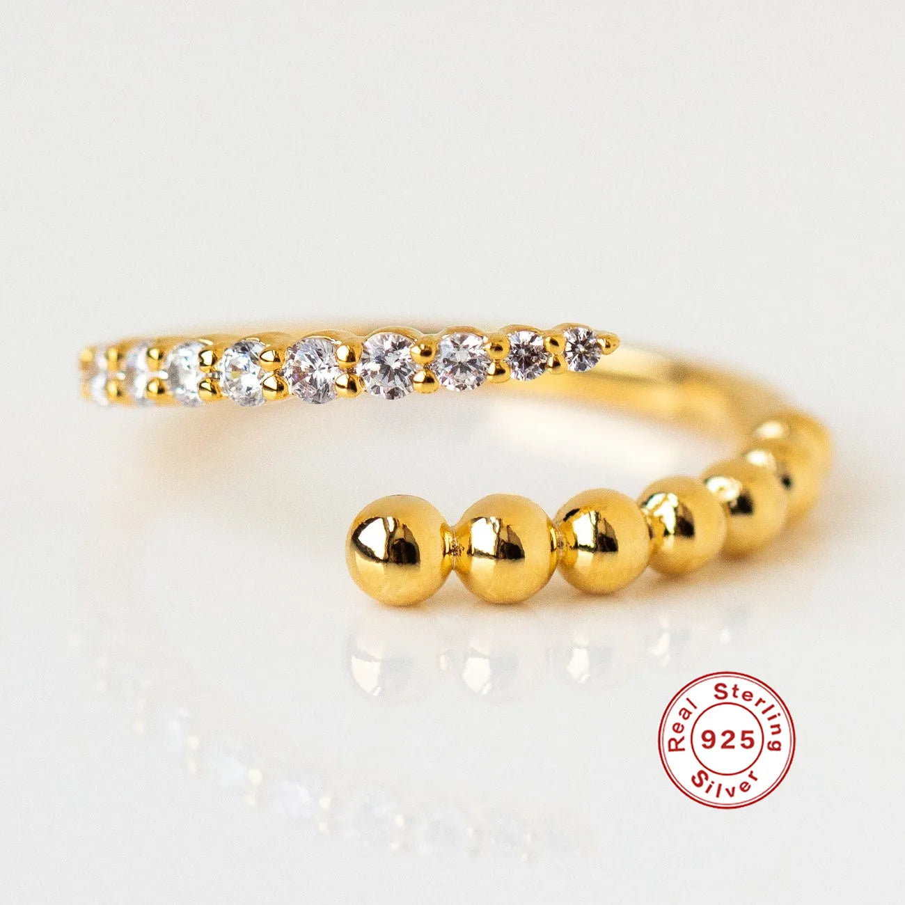 Adjustable Snake Silver Ring