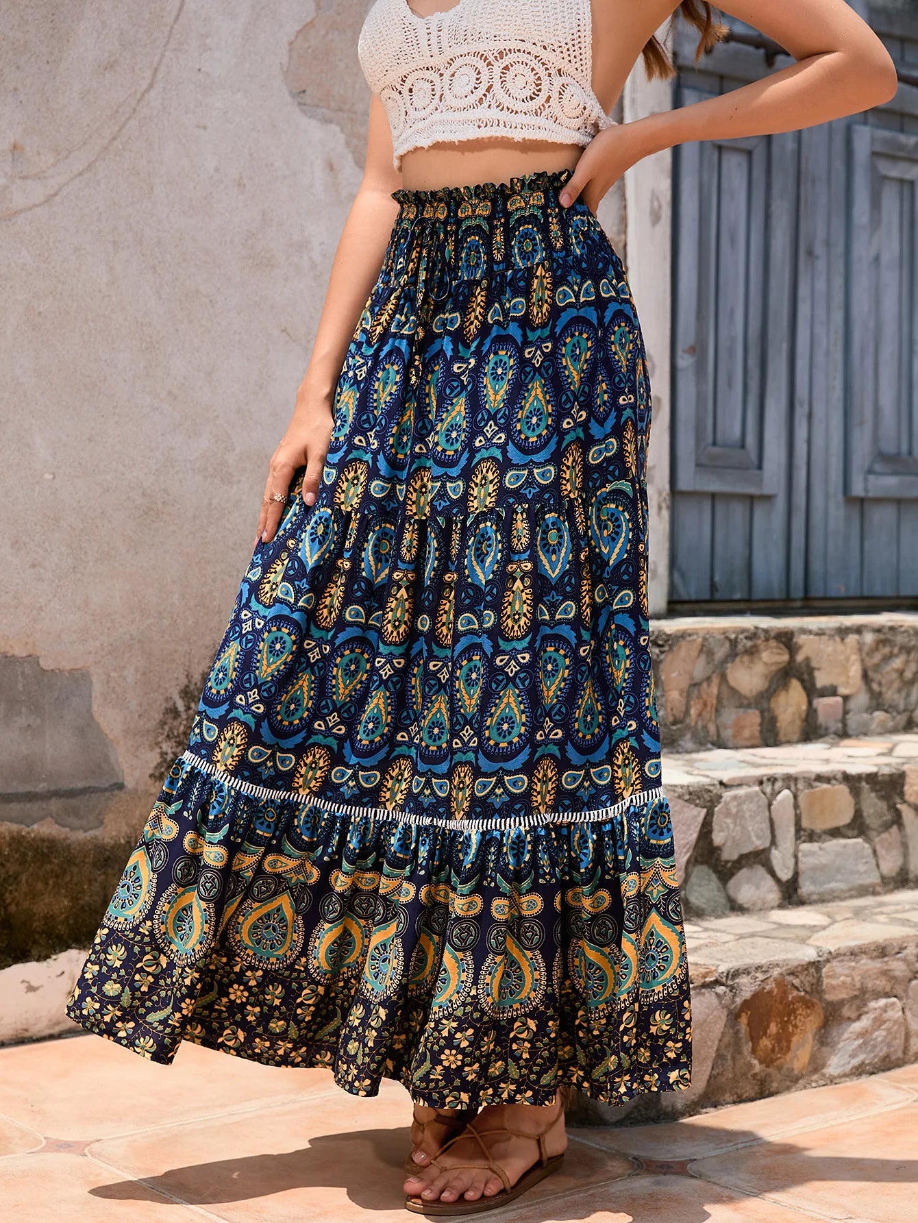 Bohemian Printed Travel Skirt