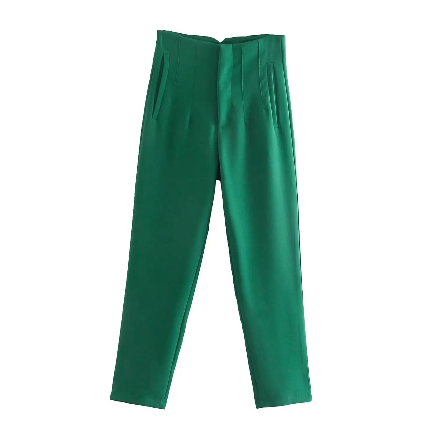 Front Zipper Straight Pants