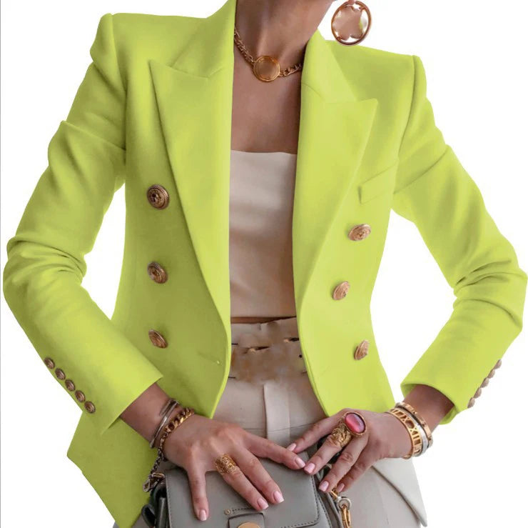 Office Turn Collar Blazer