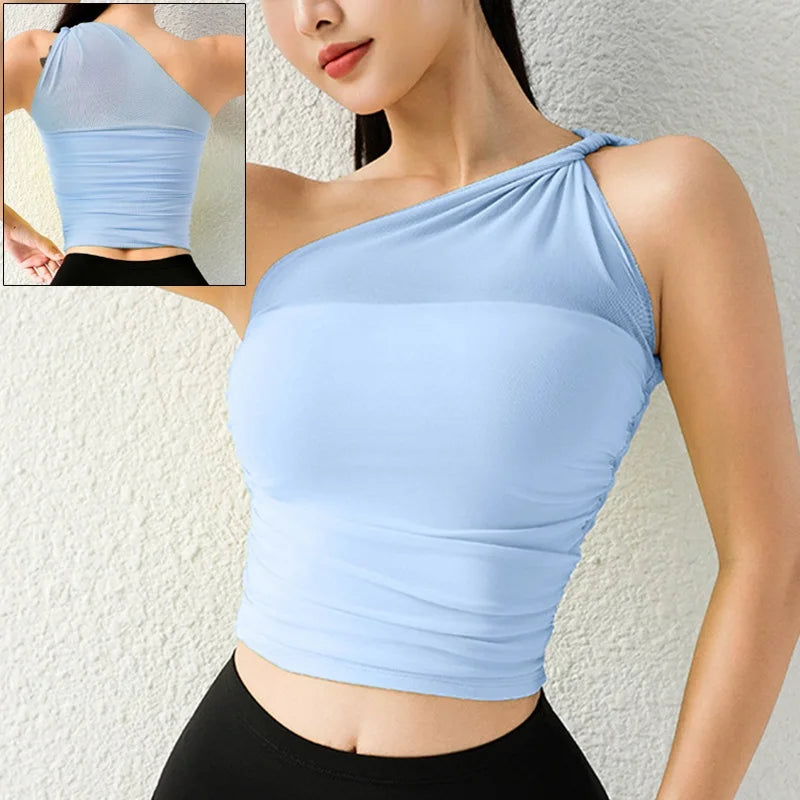 One Shoulder Yoga Bra
