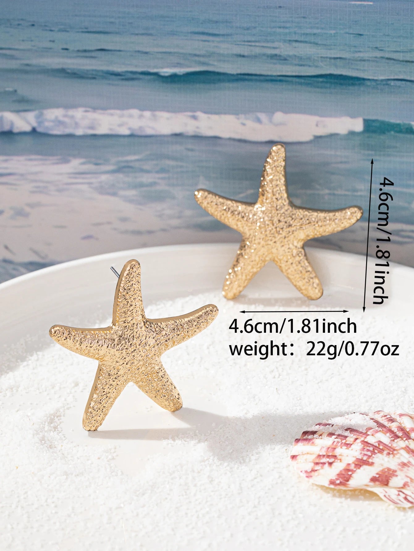 Summer Starfish Stud Earrings