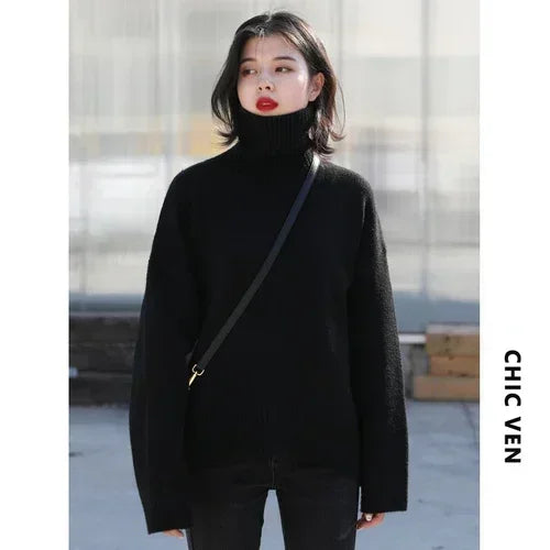 Korean Turtleneck Knit Sweater