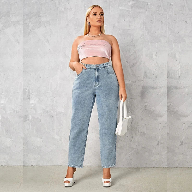 Stretch Straight Denim Jeans