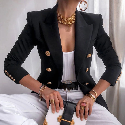 Office Turn Collar Blazer