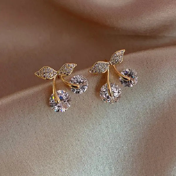 Rhinestone Flower Stud Earrings